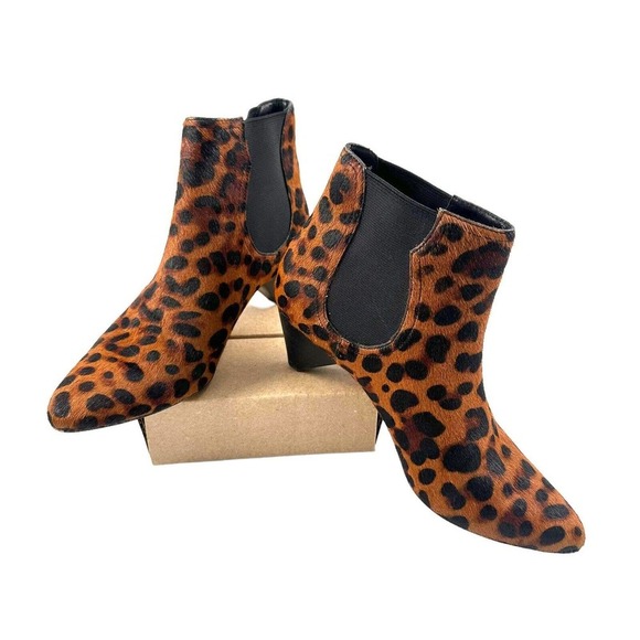 JOIE JOIE BARLEENA CALF HAIR ANIMAL PRINT BOOTIES SZ 6.5 US - Picture 2 of 11